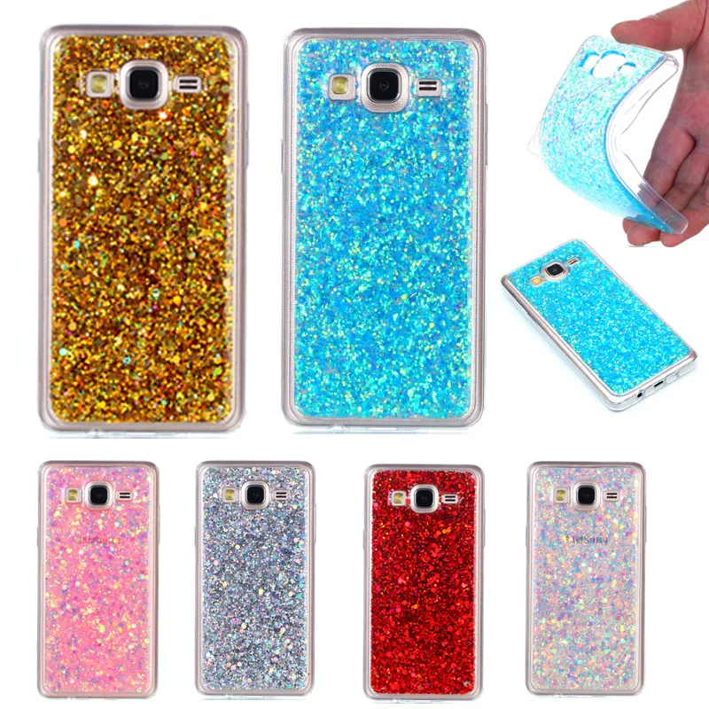 

For Samsung Grand On5 G5500 Glitter Case Colored Shiny Glitter Silicone TPU Soft Back Cover Case for Samsung Galaxy Grand On5