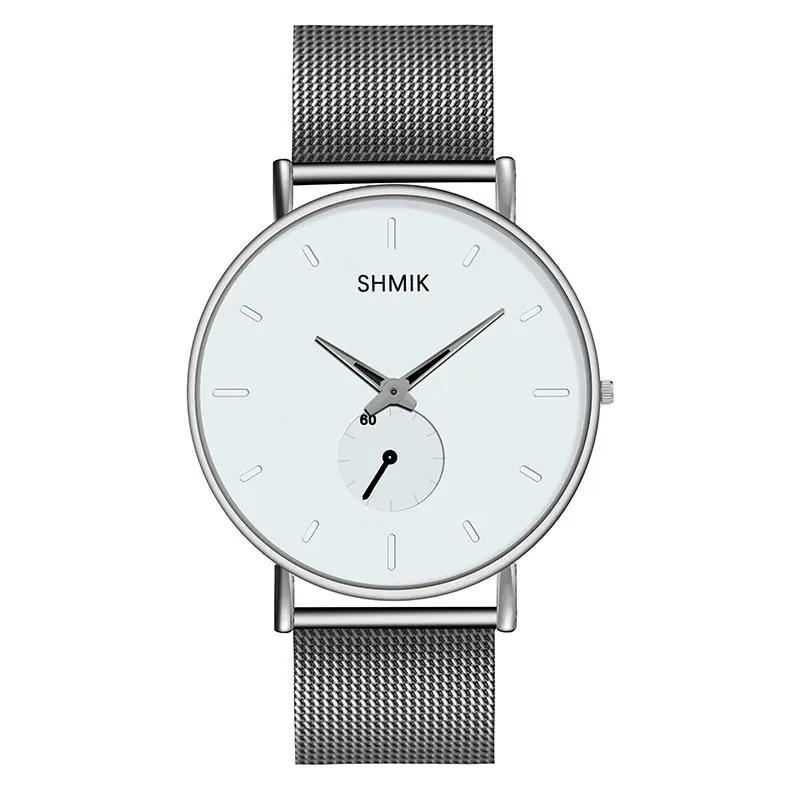 Известный Бренд Дизайн Женские часы модные роскошные нарядные часы унисекс Ультра тонкие наручные часы Relojes - Цвет: Silver White