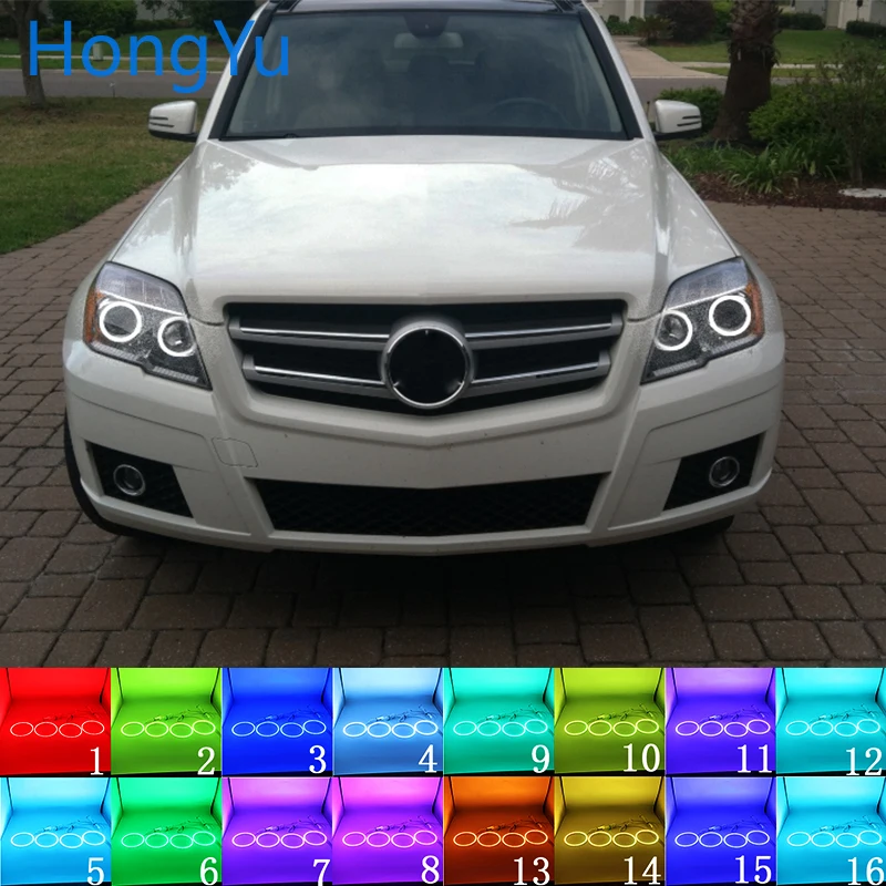 

Multi-color RGB LED Angel Eyes Halo Ring Eye RF Remote for MERCEDES BENZ GLK CLASS X204 280 300 320 350 2010 - 2012 Accessories