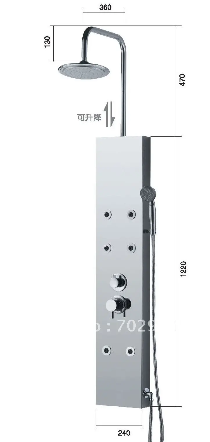 Gratis verzending Rvs Douche Panel DOUCHE KOLOM in Gratis verzending