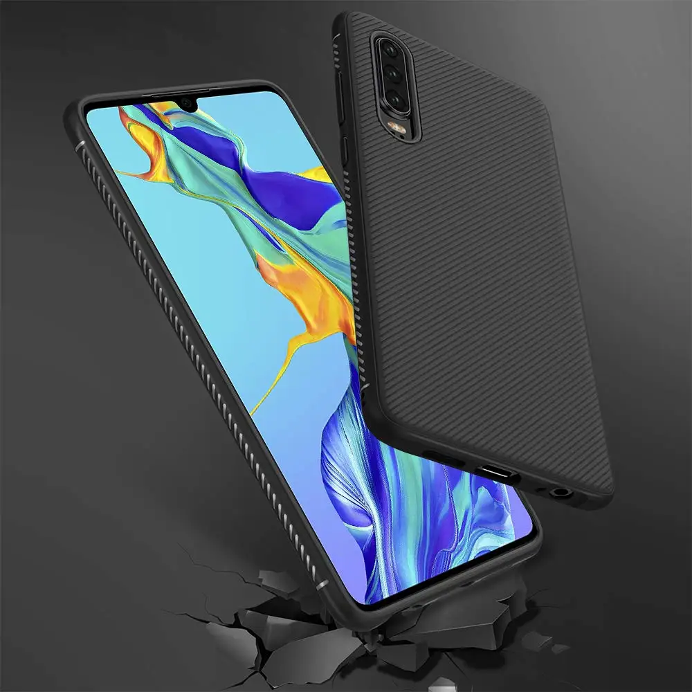 Ultra Thin Slim Carbon Fiber Soft TPU Case Cover on sfor Huawei P20 Lite P30 Y5 Y6 2018 Honor 8X Max 8C 9 V20 P Smart 2019 Coque (5)