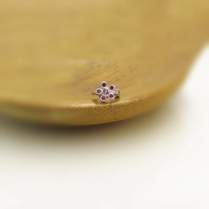 Новинка, супер маленькое ушное кольцо, 925 серебряные цветы, лепестки, затягиваются, маленькие ушные пряжки, внутренний диаметр 5,5-5 мм