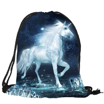 

New Cute Kid Baby Unicorn Pattern Sport Bags Swimming Bags Gym Pump Bag Sports School Drawstring Boy Girl Backpack Hot Sale
