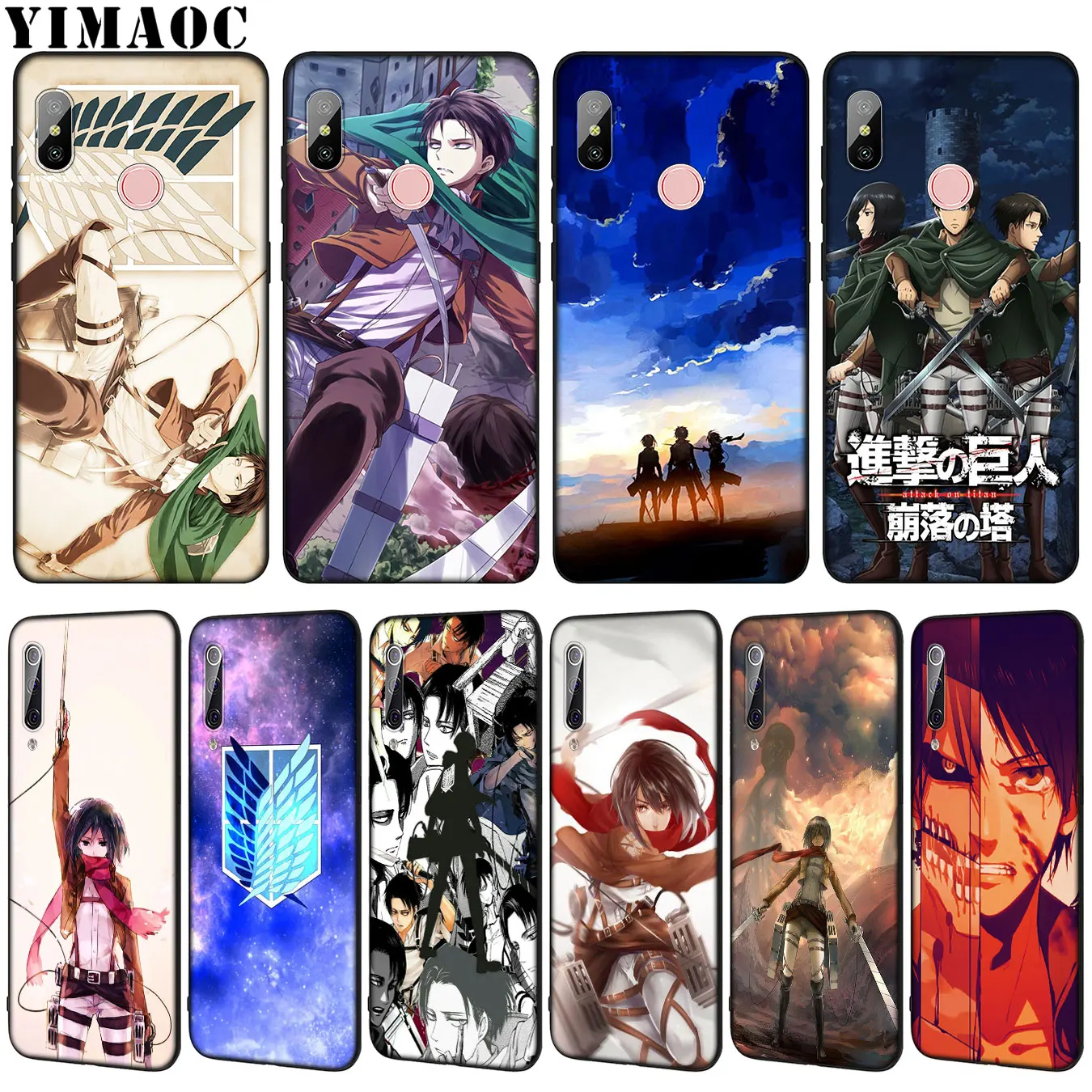 Мягкий чехол для телефона Attack on Titan MIKASA ARMIN Levi Xiaomi Mi 10 9 9T CC9 CC9E 8 SE A3 Pro A1 A2 Lite 6 pocophone f1