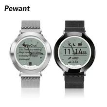 Первый Pewant Смарт часы традиционные Сталь век голографические Экран Smartwatch IP68 Водонепроницаемый спортивный ремешок для мужчин и женщин