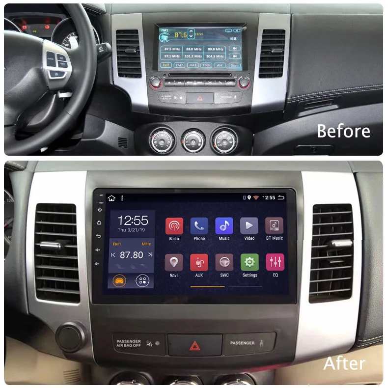 Discount 2G RAM 32G ROM 9 inch Android 8.1 car multimedia system For Mitsubishi Outlander 2006-2012 gps navigation 1
