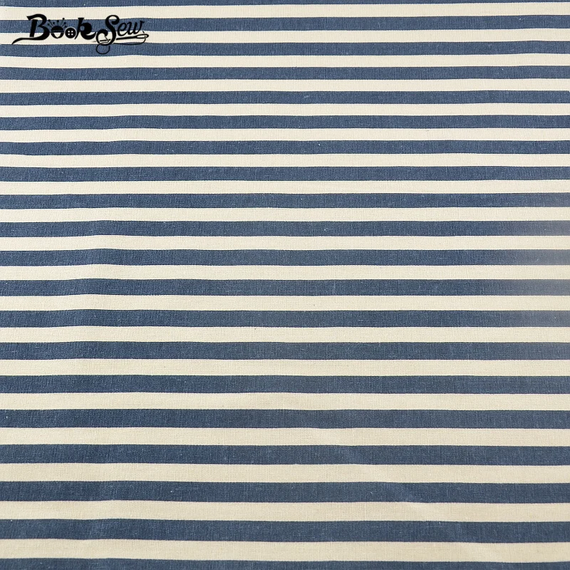 Booksew темно-синяя полоса хлопок лен ткань китайский стиль Tissu для сумки скатерть шторы украшения Zakka швейный материал см