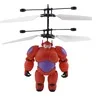 Светящийся детский F светильник Миньон летающие игрушки электронный инфракрасный индукционный самолет игрушки дистанционного управления светодиодный светильник мини вертолет - Цвет: Baymax Red