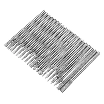 

20Pcs/Set Diamond Cutting Head Grinding Head Engraving Needle Grinding Polish Machine Parts Dremel Rotary Carving Polishing