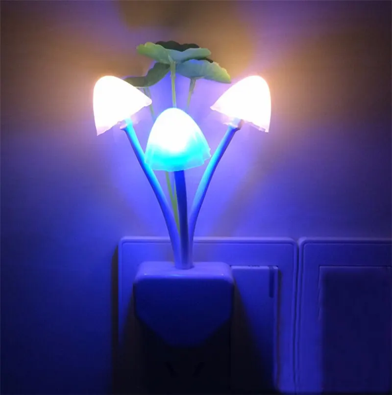 kids-room-Control-Auto-light-sensor-led-color-change-night-light-mushroom-lamp-110V-220V-EU