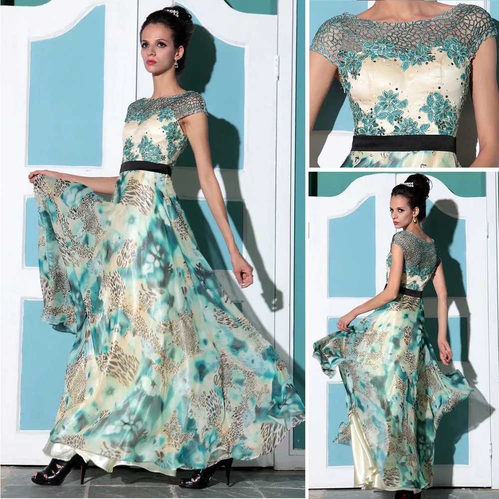 patterned evening gowns