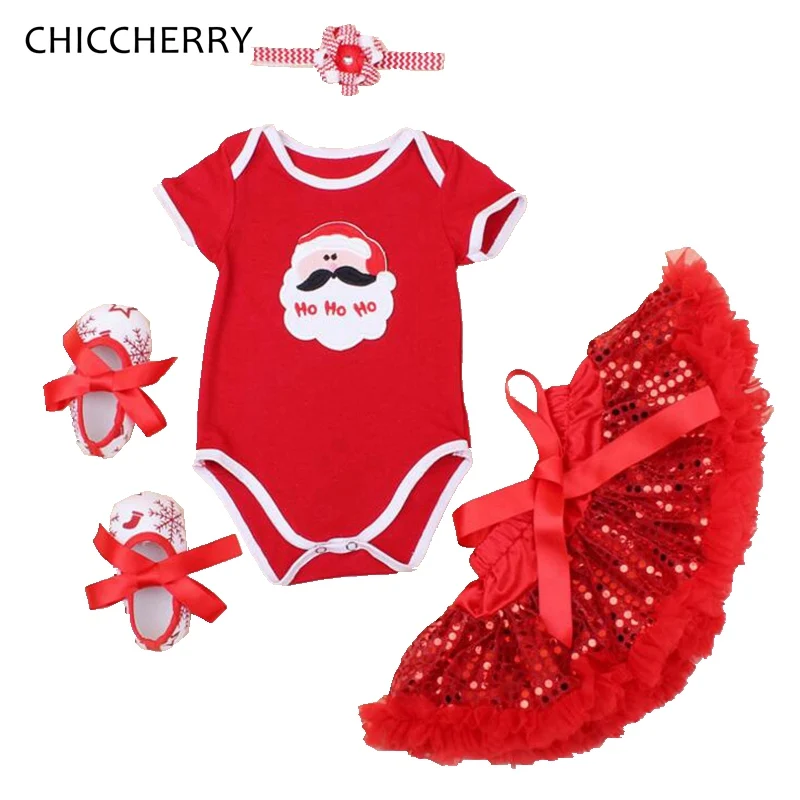 red santa claus christmas costume body lace tutu skirt newborn baby girl christmas outfits