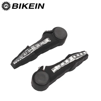 

BIKEIN MTB Bicycle Handlebar LED Turn Lights Red/Blue Flash Light Cycling Mountain Bike Handle Bar End Safety Warning Lamp 22mm