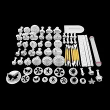 68 teile/satz Sugarcraft Fondant Plunger Cutters Werkzeuge Form Cookies volle satz mold