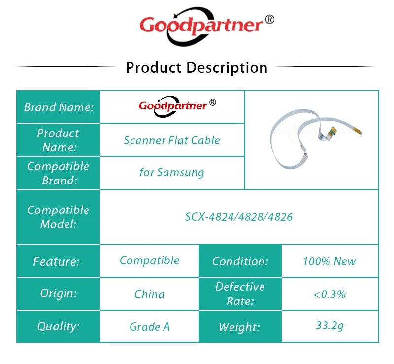 1X сканер плоский кабель для samsung SCX 4824 4826 4828 4623 4600 SCX4824 SCX4826 SCX4828 SCX4623 SCX4600 для цифровой фотокамеры Fuji Xerox 3210 3220