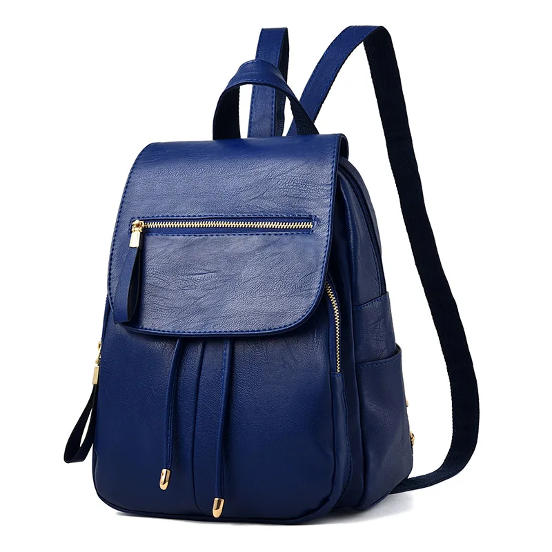 Petrichor Большой Вместительный женский рюкзак на молнии с кисточками из искусственной кожи, Женская дорожная сумка на плечо, Женский кошелек, школьная сумка для девочек, Mochila - Цвет: Blue