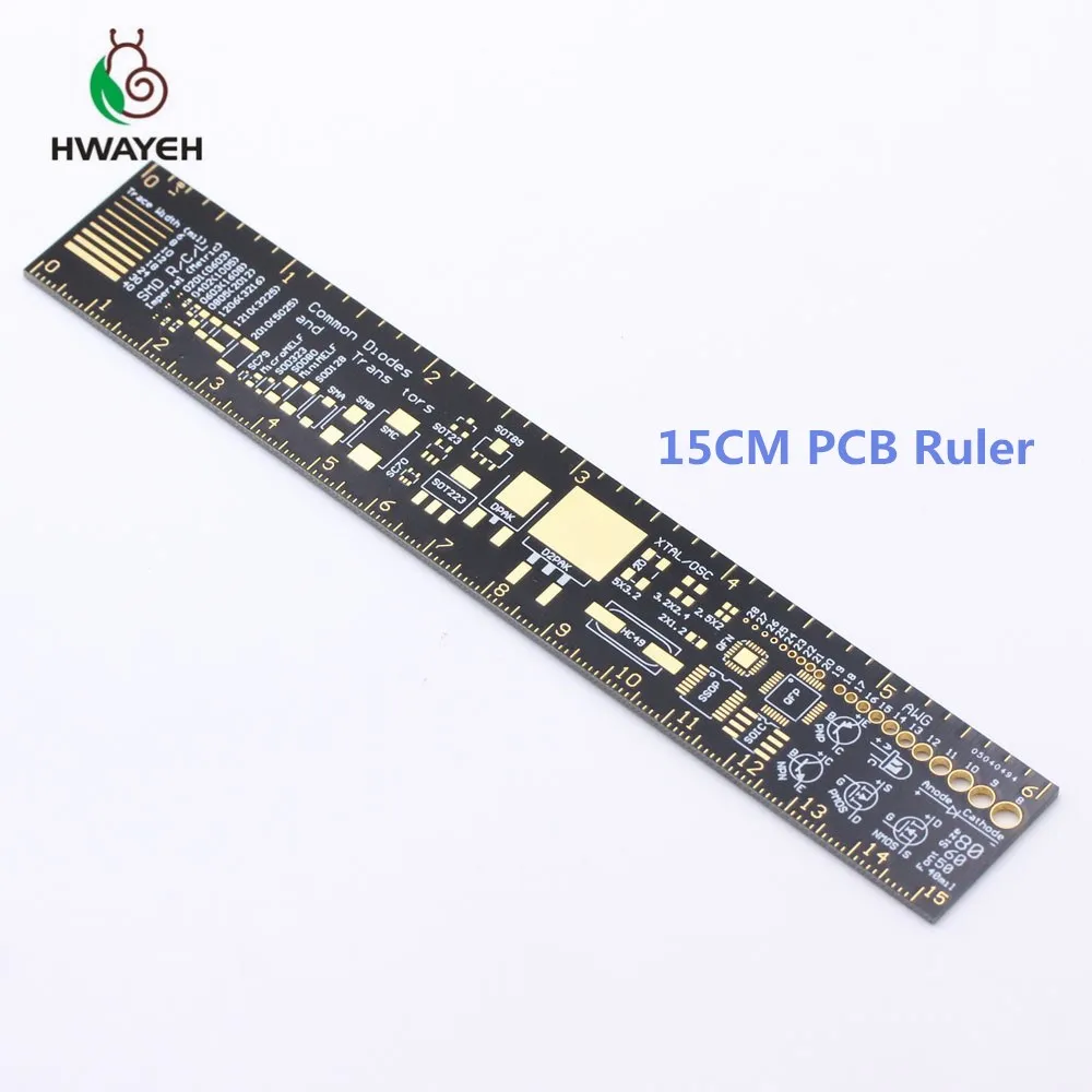 

15cm 20cm 25cm Multifunctional PCB Ruler For Electronic Engineers For Arduino Fans PCB Reference Ruler Measuring Tool 180 Degree