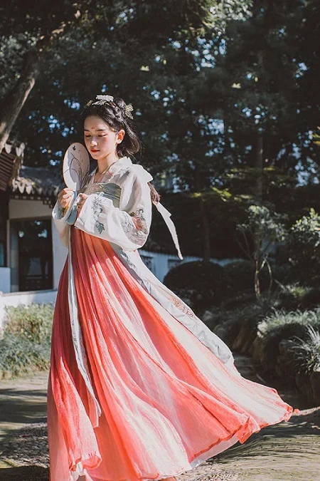 Китайский Hanfu костюм для восточных танцев, традиционная Женская одежда династии Тан, Мужская древняя народная одежда, женское сценическое платье DC1132 - Цвет: STYLE 1