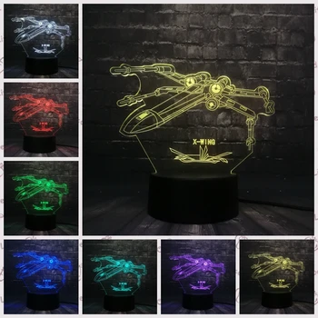 

Star War X-Wine 3D LED Lamp illusion Action figure anitoy Color Change Dark Vader Anakin NIght light lava Attack of the Clones