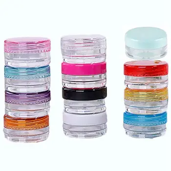 

12pcs Assorted 5g Empty Plastic Makeup Jars Pots Travel Face Cream/Lotion/Cosmetic Containers Sample Bottles (Assorted)