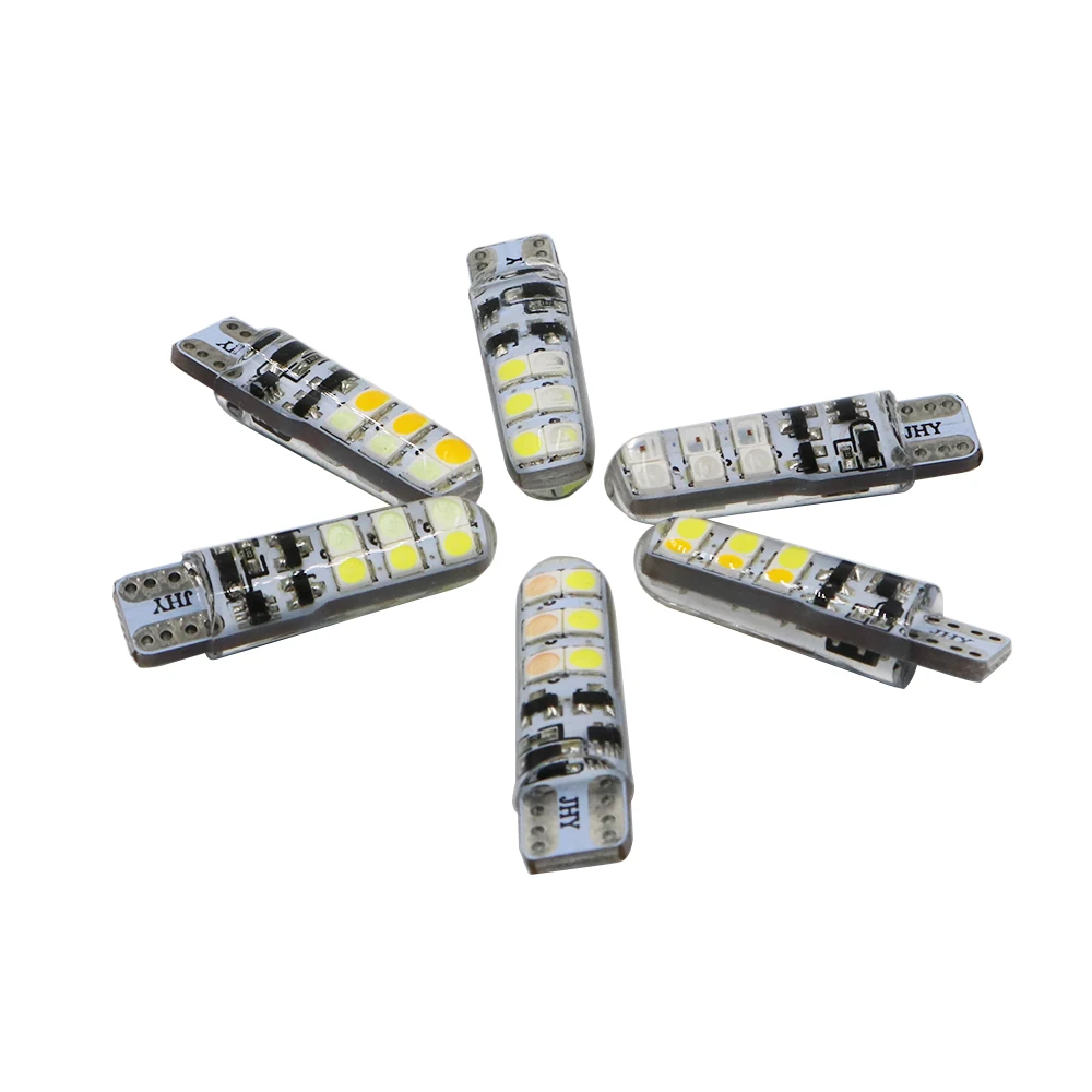 YSY 100X T10 W5W 3030 12 smd силиконовый чехол светодиодный светильник для парковки