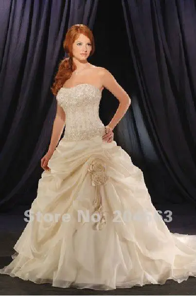 

New Arrive hot sell Wedding Dresses with Button any size/color