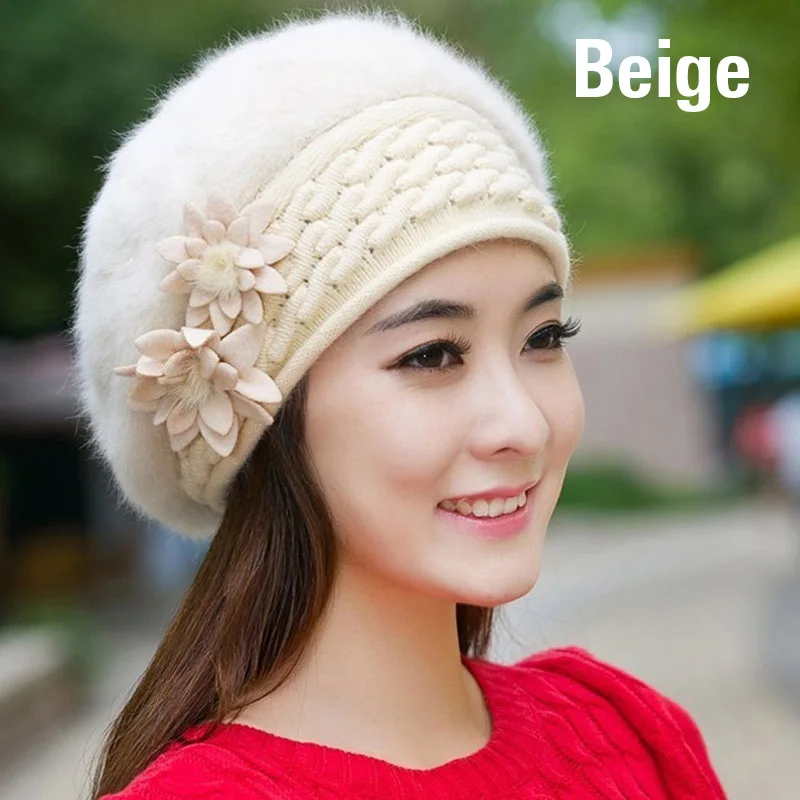 Beige Beret Модные вязаные берет шапка кепка зимняя женская шапка Skullies Beanies фирменный берет мягкая шапка женская шапка Прямая поставка - Цвет: Beige Beret