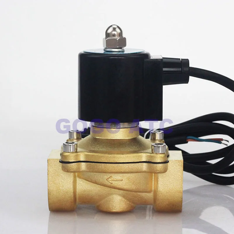 IP68 подводный Соленоидный клапан из латуни 1 дюйм 1-1/" Нормально закрытый 2W250-25 2W350-35 2 way электромагнитный клапан фонтана из водонепроницаемого материала