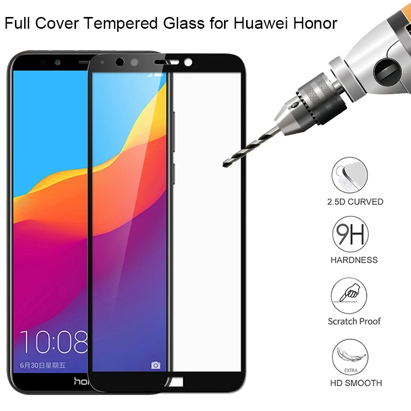 

Tempered Glass on Honor 7A 7C Pro Russia Protective Glass for Huawei Y5 Y6 Prime 2018 Screen Protector for Huawei Y7 Prime