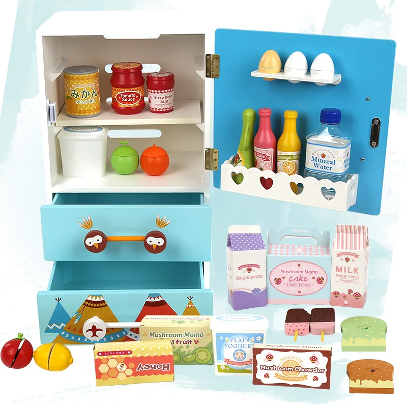 Classic Girls Dollhouse Kitchen Toy Kids Household Pretend Play Miniature Fridgetoys kmarttoy