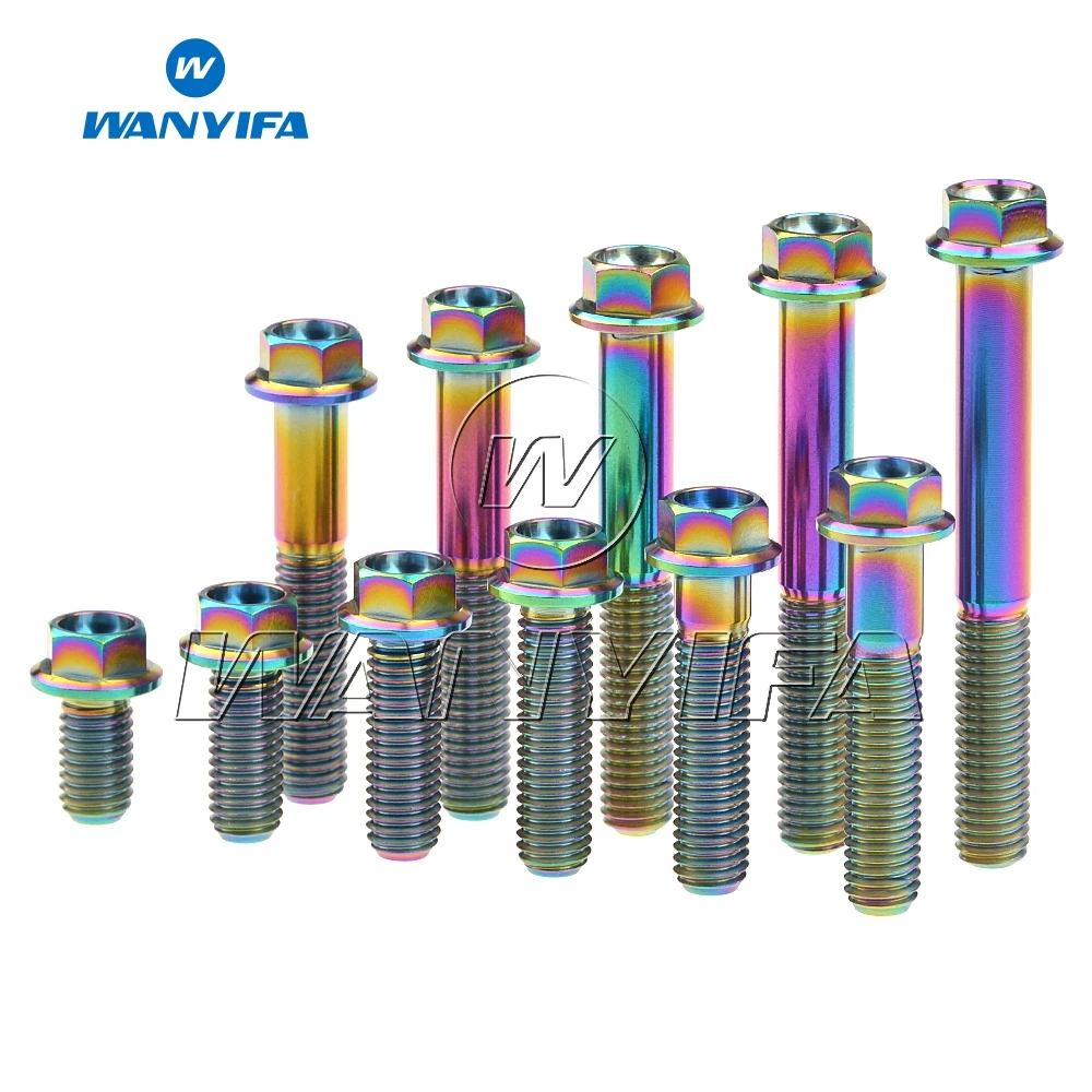 Титановые болты Wanyifa M8x 15 20 25 30 35 40 45 50 55 60 65 мм фланцевый болт с шестигранной
