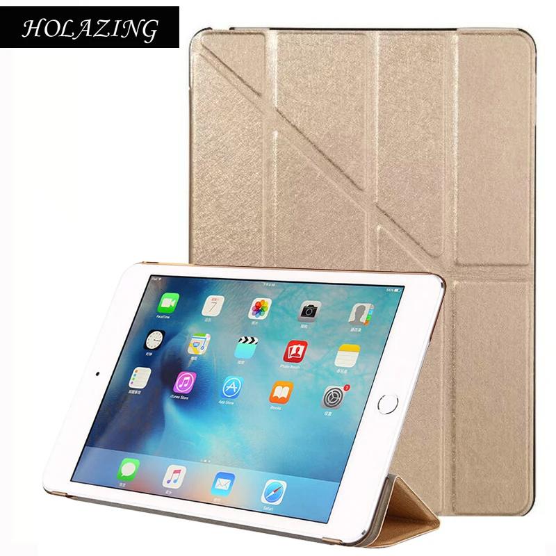 

Grass Pattern Removable Multi-fold PU Leather Smart Cover For iPad 2 3 4 Magnetic Auto On/Off Stand Case For iPad2 iPad3 iPad4