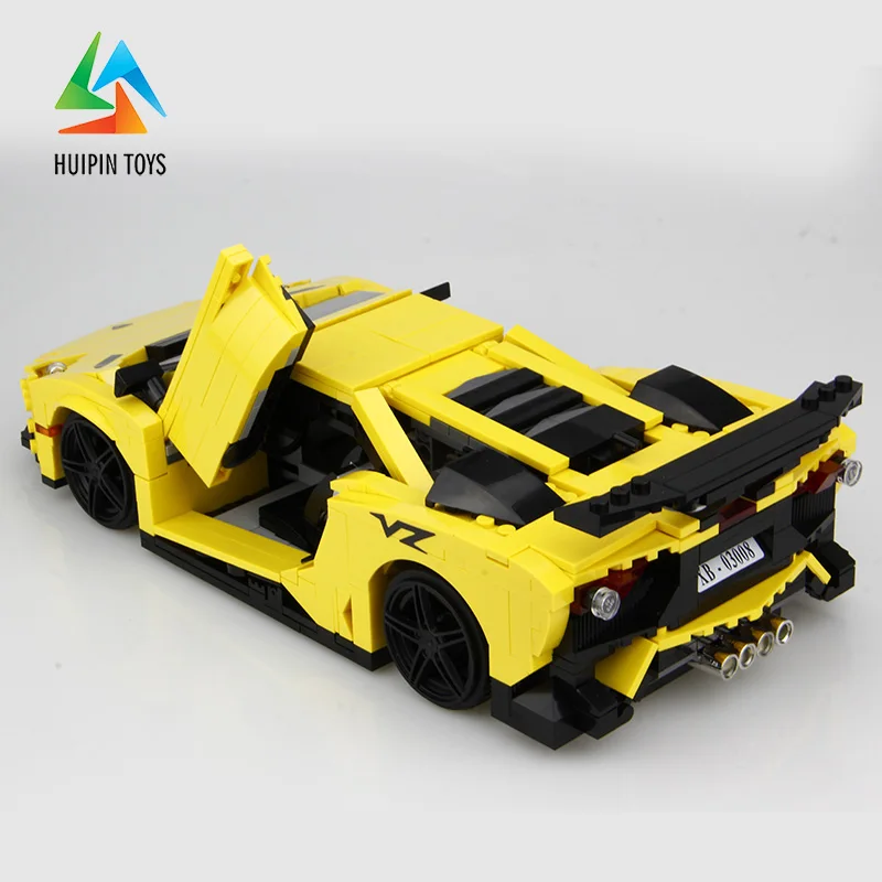 924 шт. XINGBAO строительные блоки легое технические игрушки XB-03008 Moc желтый молниеносный автомобиль Кирпичи Модель автомобиля лучший подарок для детей 4PX