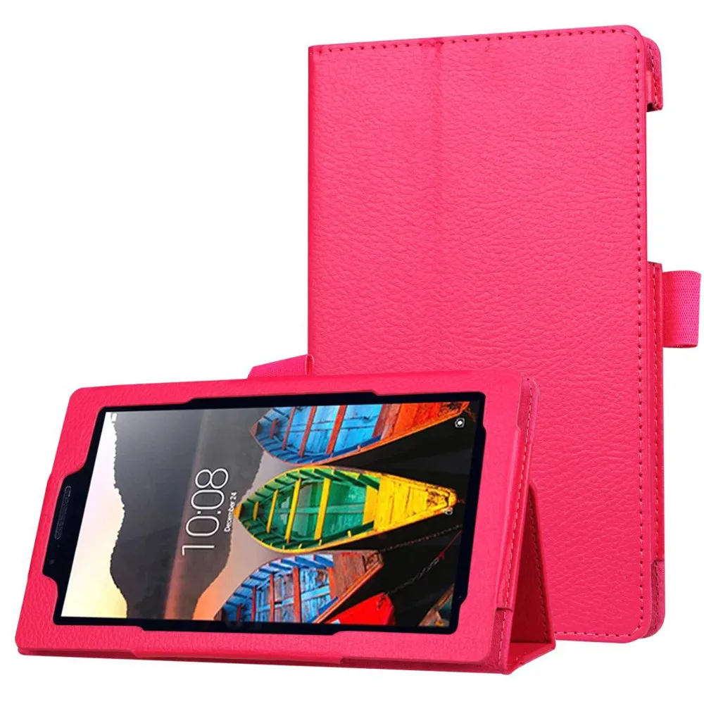 Кожаный чехол умный для LenovoTab3 7 Essential(710F) ультра тонкий кожаный подставка планшета