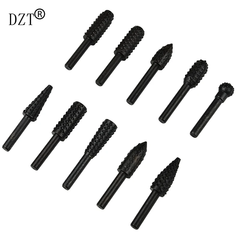 10 pieces of woodworking rotary file Wood carving knife Woodworking