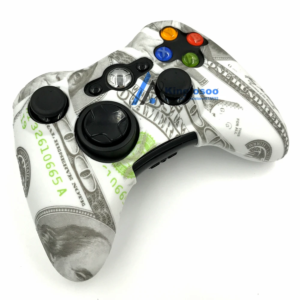 Камуфляж контроллер кожи резиновый чехол силиконовый гель Мягкий рукав защитный чехол для Xbox 360 игровой коврик