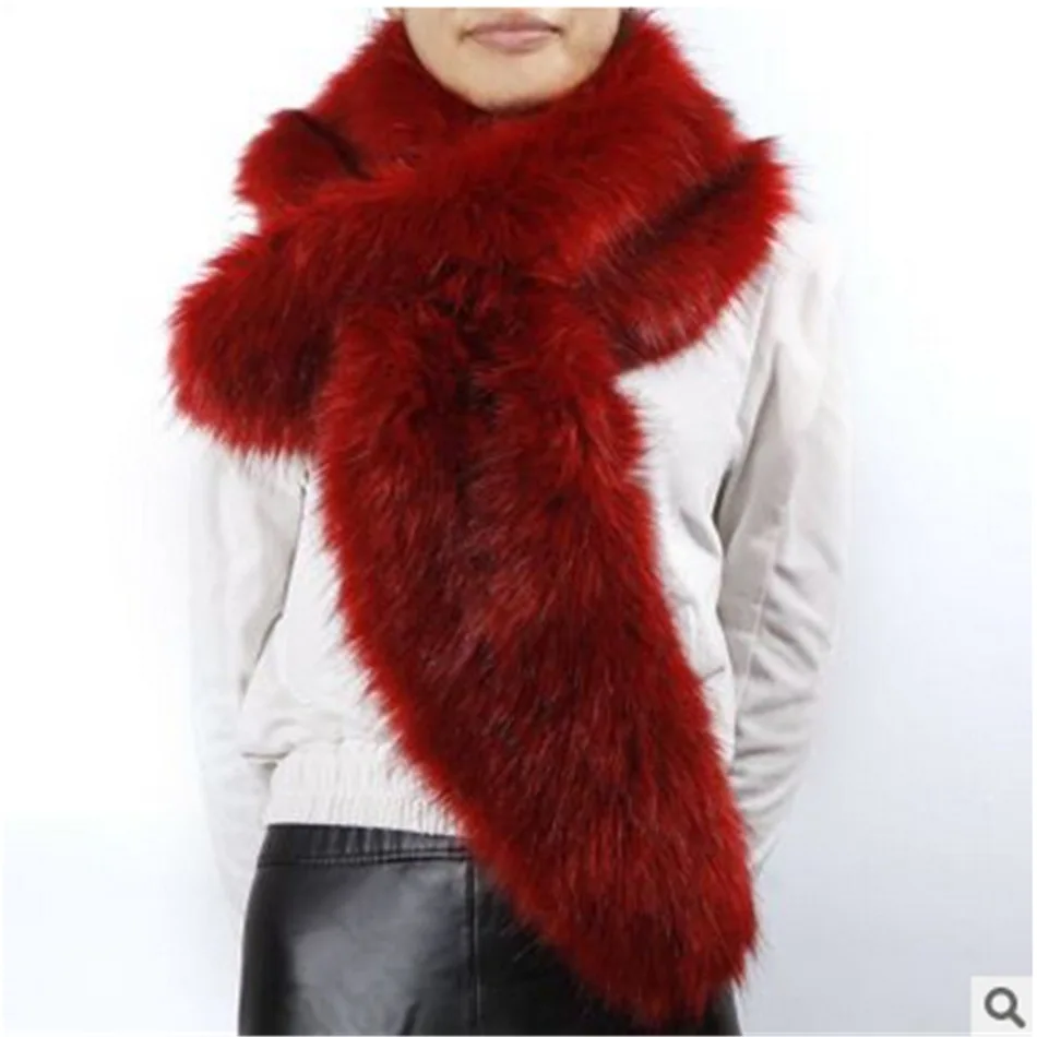 

new hot high quality fashion lady blinger factory direct sale faux fur scarf long cross-over unique design long muffler
