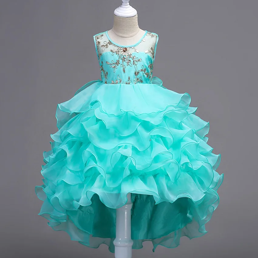 

Flower Girl Dresses for Wedding Pageant Gorgeous Vestido Infantil Costume Children Princess Trailing Birthday Evening Sundress