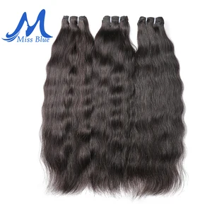 Image 3 - Missblue Необработанные индийские натуральные пучки волос класса 10A индийские натуральные прямые человеческие волосы для наращивания 1 3 4 шт./партия бесплатная доставка