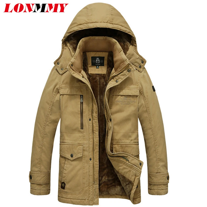 LONMMY M 5XL 2018 Winter jacket men Velvet Thick liner Warm Hoodies