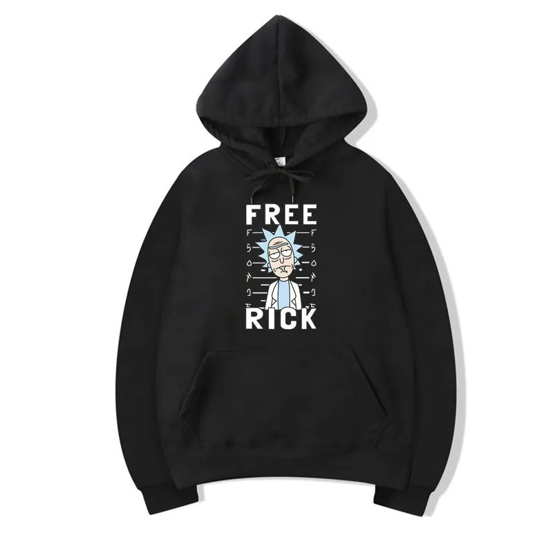 Cartoon characters rick and morty print hoodies men's sport men's casual wear fall/winter casual fashion fun sweatshirts