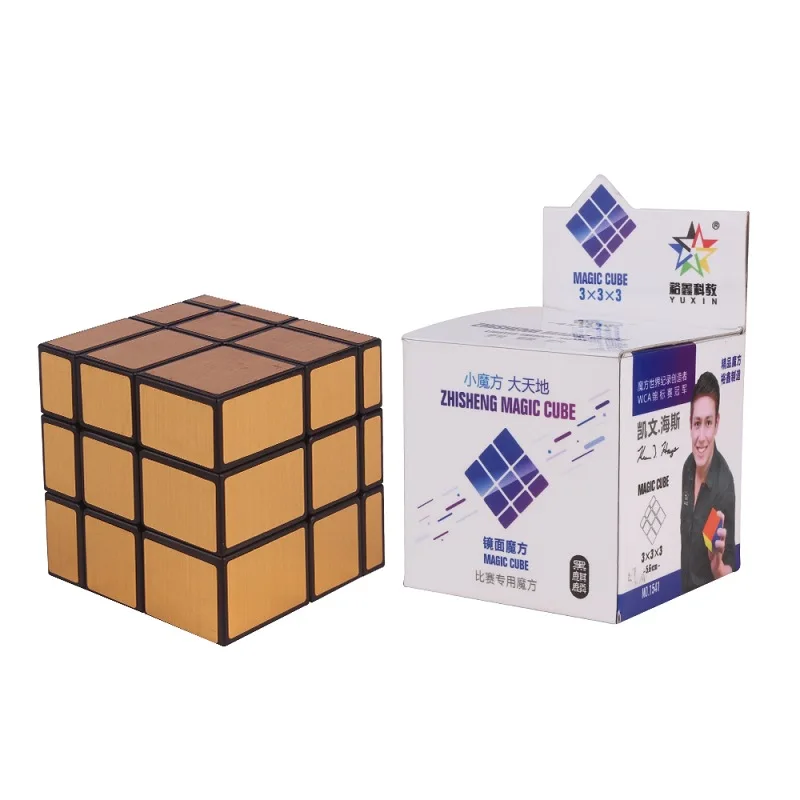 

Yuxin HeiQiLin Mirror Cube Wire drawing 3x3x3 Cast Coated Speed Cube Puzzle Educational Toys Golden Twist Neo Cubo Magico