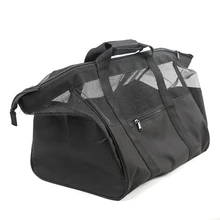 Черные Сетчатые вентилируемые рыбацкие болотные сумки с пеленальным ковриком 34x27x30 см Fly хранилище для рыболовных снастей ручная сумка с молниями