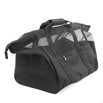 Black Mesh Venting Fishing Wader Bag With Changing Mat 34x27x30cm Fly Fishing Storage Hand Bag With Zippers