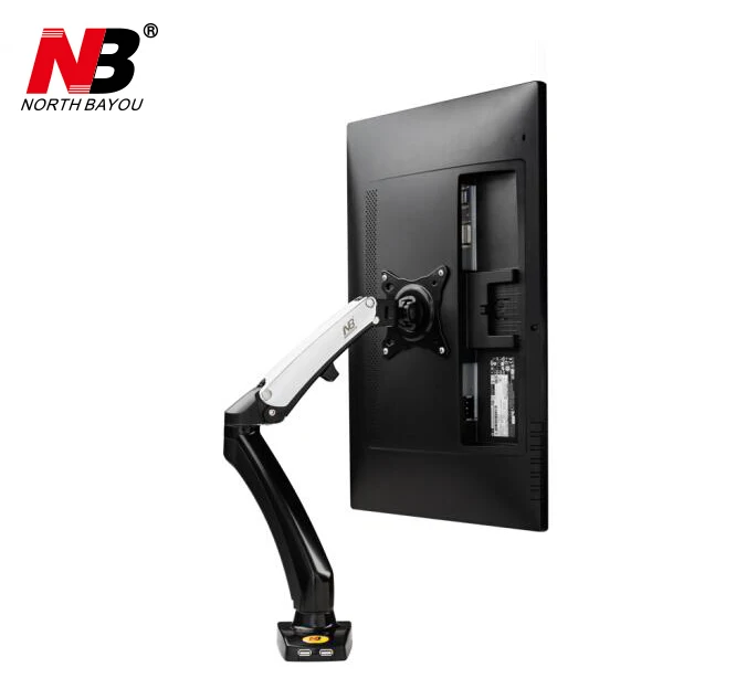2018 New NB F100 Gas Spring 17-27 inch Desktop LED TV Mount Monitor Holder Arm Ergonomical Mount with 2USB Port Loading 2~6.5kgs 2018 New NB F100 Gas Spring 17-27 inch Desktop LED TV Mount Monitor Holder Arm Ergonomical Mount with 2USB Port Loading 2~6.5kgs