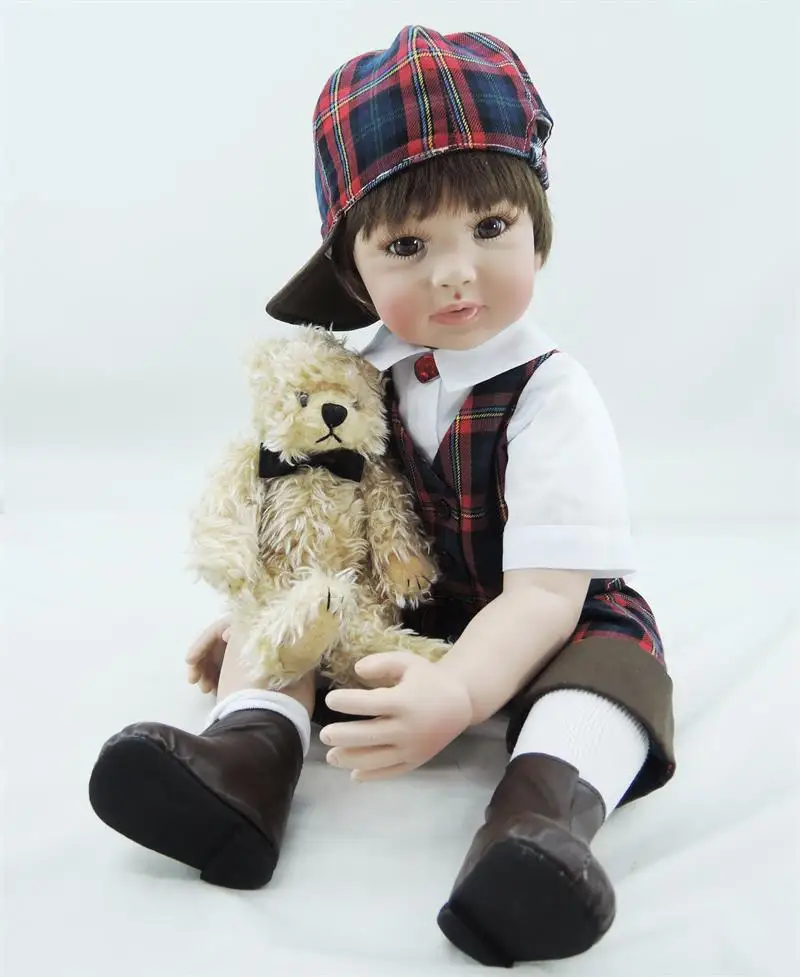 

Pursue 24"/ 60 cm New Silicone Vinyl Reborn Baby Toddler Doll Toys for Boy Girl Birthday Christmas Gift Educational Bedtime Toys