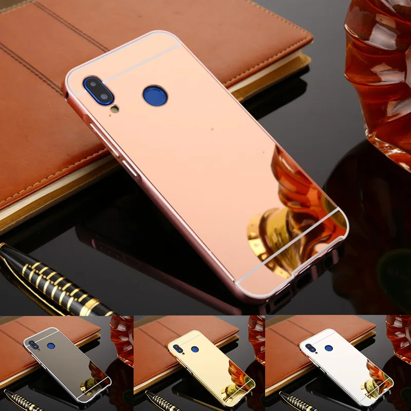 

Phone Case For Huawei P20 Pro Luxury Protective rose Gold Mirror Aluminum Back Cover Case For Huawei P20 /p20 plus capa p20pro