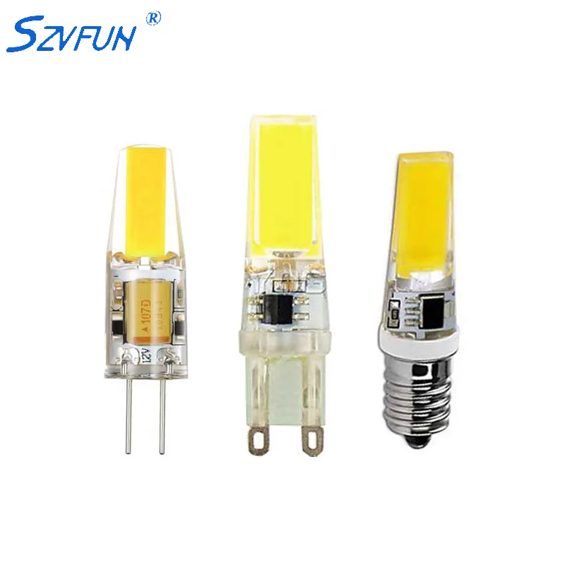 

COB Led Bulb G9 G4 12 volt Led Light Bulb G9 Led 220v Dimmable Crystal Silicone 360 Angle Replace Halogen Spotlight Chandelier