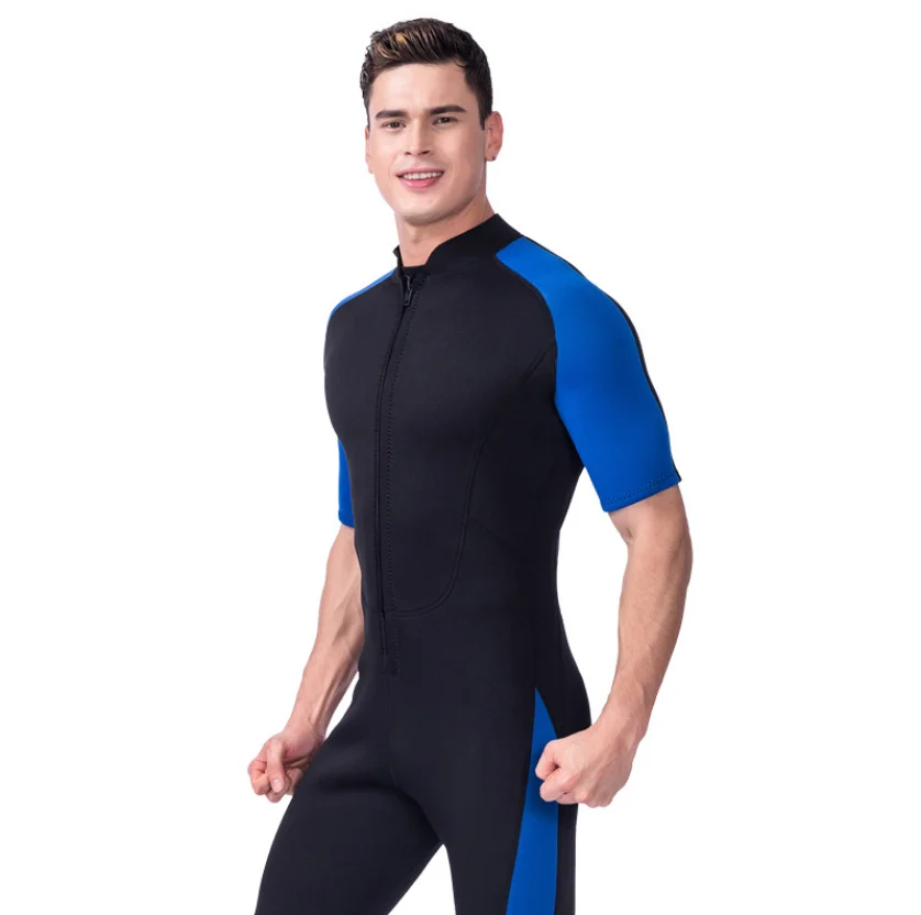 

Wetsuit 3MM Neoprene Short Sleeve One-Piece Body Suit for Men Triathlon Surfing Spearfishing Diving Clothes