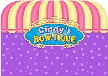 

custom Minnie's Bowtique Purple Polka Dot Theme background High quality Computer print birthday backdrops